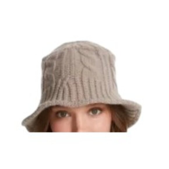 Steve Madden Cable-Knit Bucket Hat Gray OSFA NWT - Picture 1 of 2